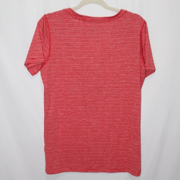 Texas Rangers Red Thin Strip V-Neck Polyester Shirt - Picture 13 of 14